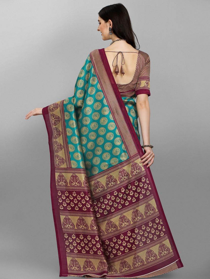 self design woven saree with blouse - 18388153 - Zoom Image - 3