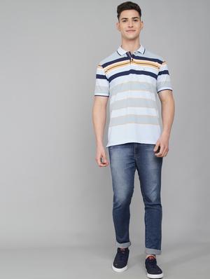 light-blue striped polo t-shirt - 18388254 - Standard Image - 5