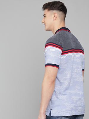 light-blue striped polo t-shirt - 18388264 - Standard Image - 3
