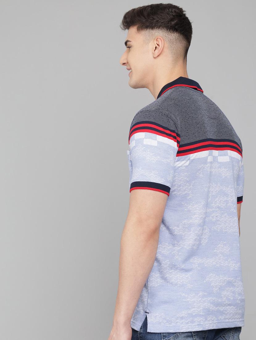 light-blue striped polo t-shirt - 18388264 - Zoom Image - 3