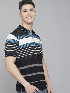 black striped polo t-shirt - 18388273 - Standard Image - 3
