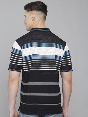 black striped polo t-shirt - 18388273 - Standard Image - 4