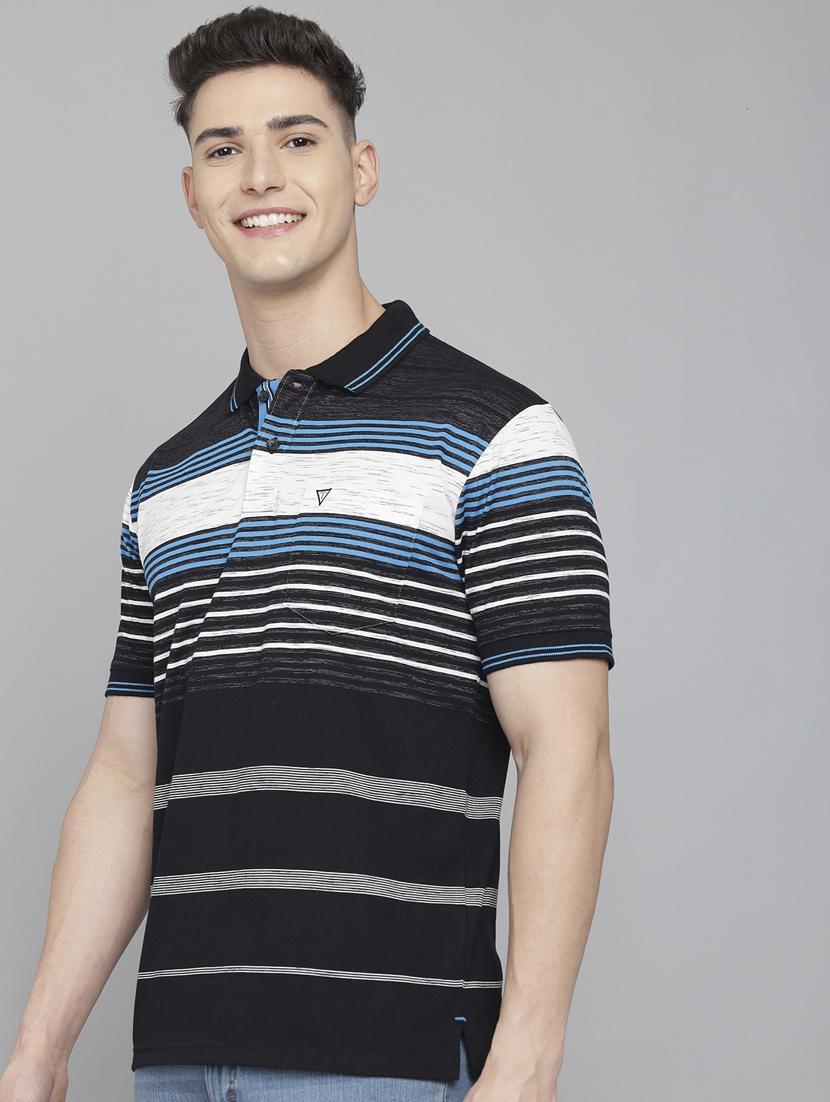 black striped polo t-shirt - 18388273 - Zoom Image - 2