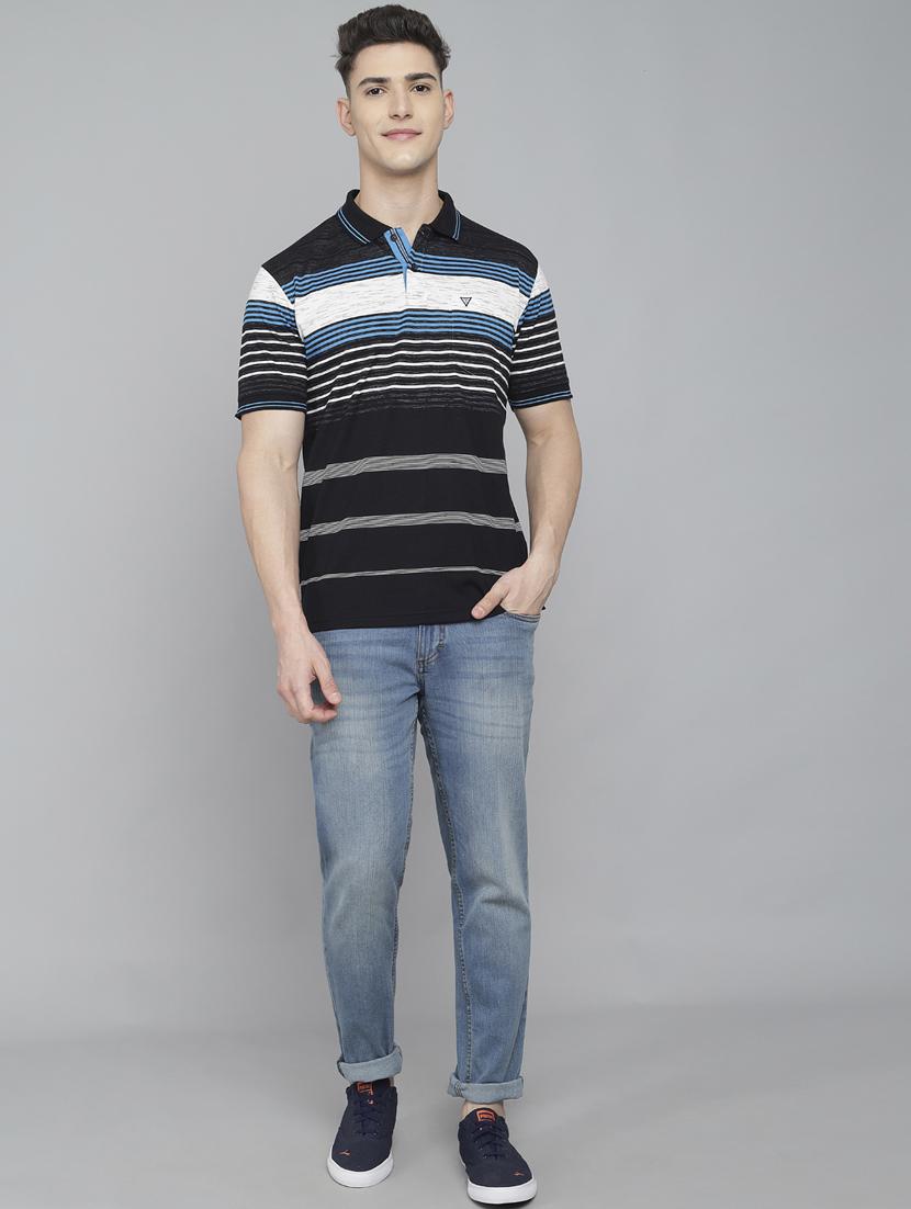 black striped polo t-shirt - 18388273 - Zoom Image - 5