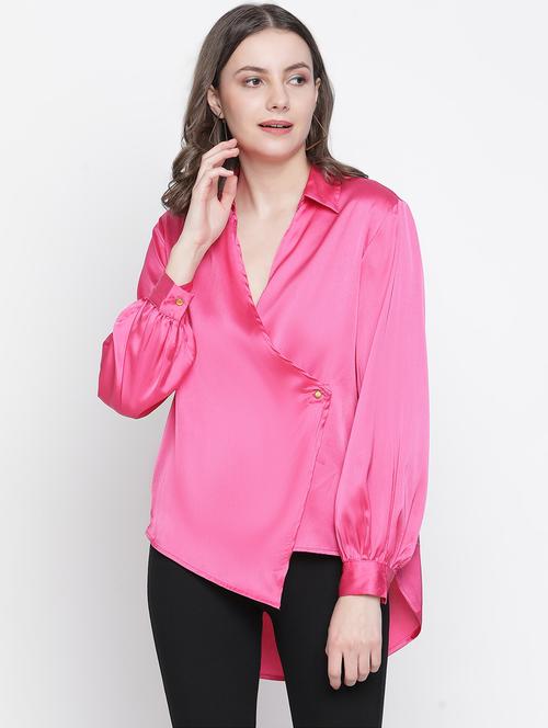overlap neck high low top - 18388484 - Very Small Image - 1
