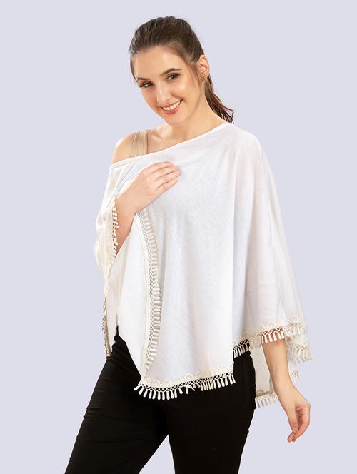 boat neck solid ponchos - 18388685 - Standard Image - 1