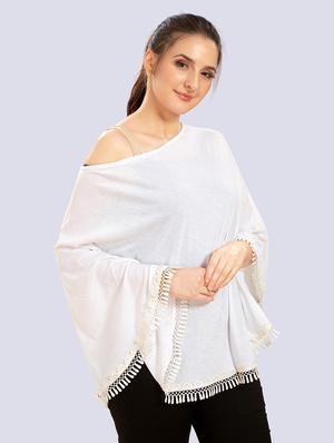 boat neck solid ponchos - 18388685 - Standard Image - 2