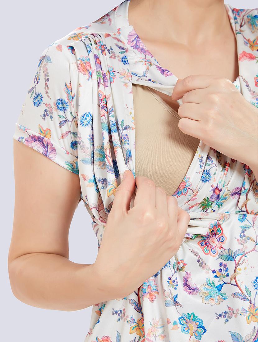 round neck printed top maternity wear top - 18388699 - Zoom Image - 5