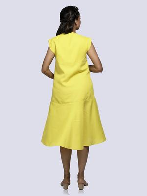 sleeveless solid a-line dress maternity wear dress - 18388701 - Standard Image - 3