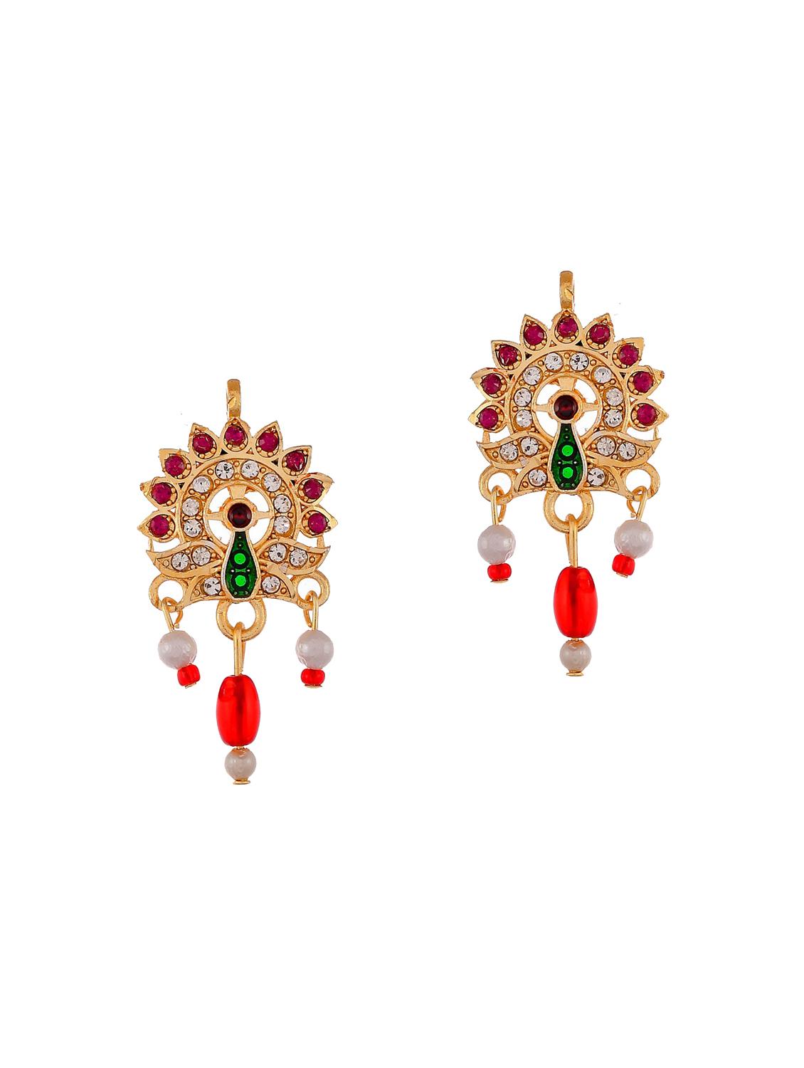 white brass necklaces and earring - 18388805 - Zoom Image - 4