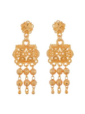 gold brass necklaces and earring - 18389071 - Standard Image - 3