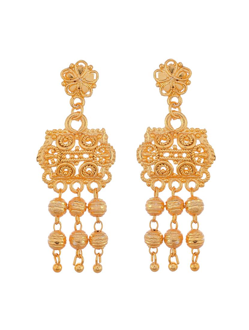 gold brass necklaces and earring - 18389071 - Zoom Image - 3