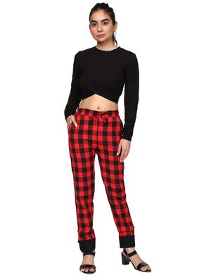 mid rise checked flat front trousers trouser - 18389618 - Standard Image - 5