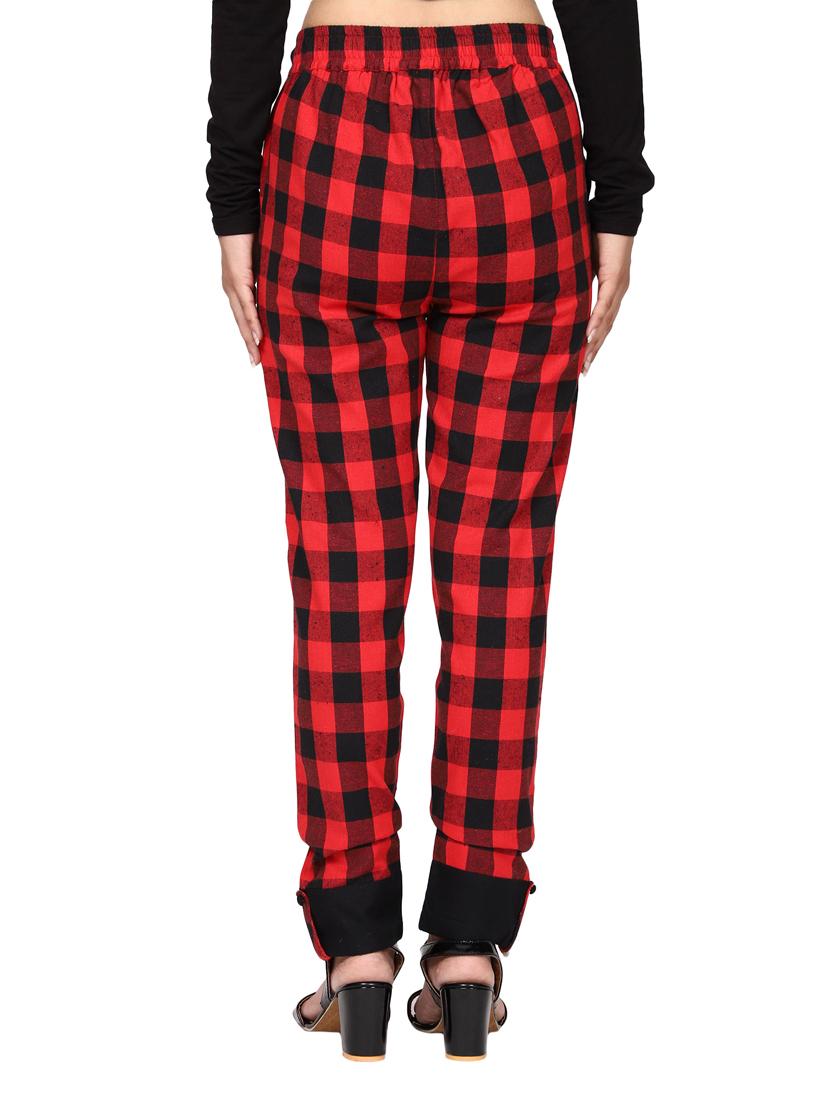 mid rise checked flat front trousers trouser - 18389618 - Zoom Image - 4