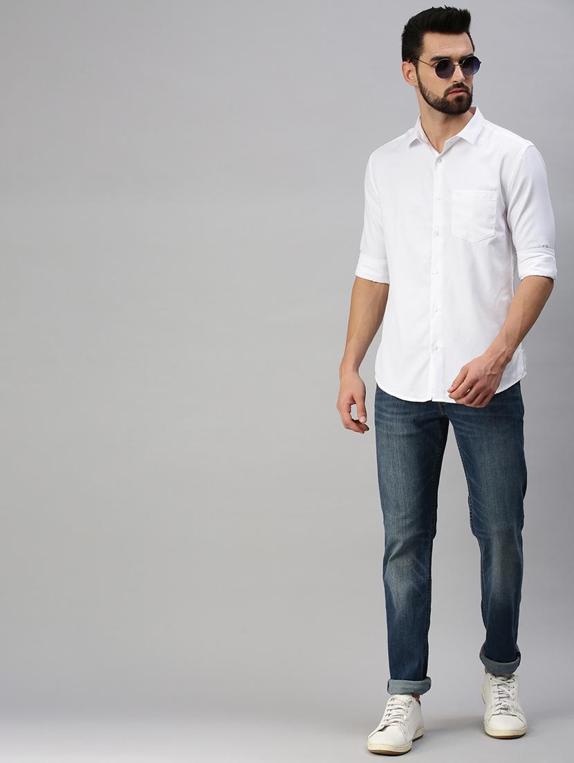 white solid casual shirt - 18389674 - Zoom Image - 4