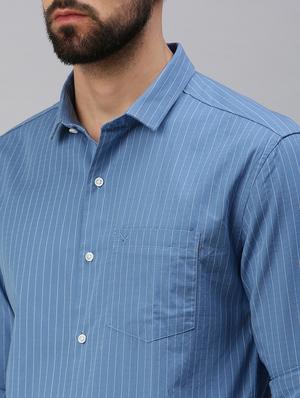 blue striped casual shirt - 18389685 - Standard Image - 5