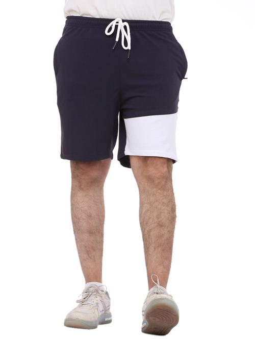 navy blue color-blocked short - 18389906 - Standard Image - 1