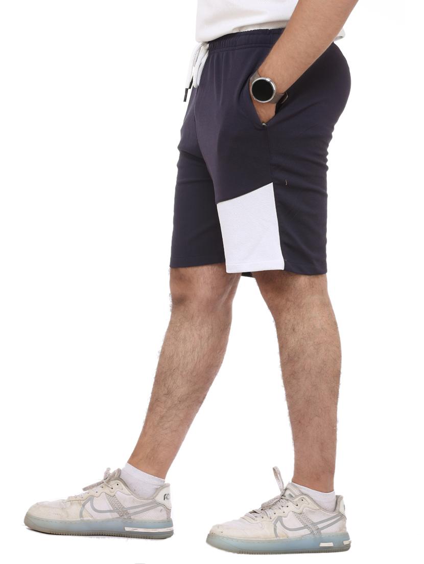 navy blue color-blocked short - 18389906 - Zoom Image - 2