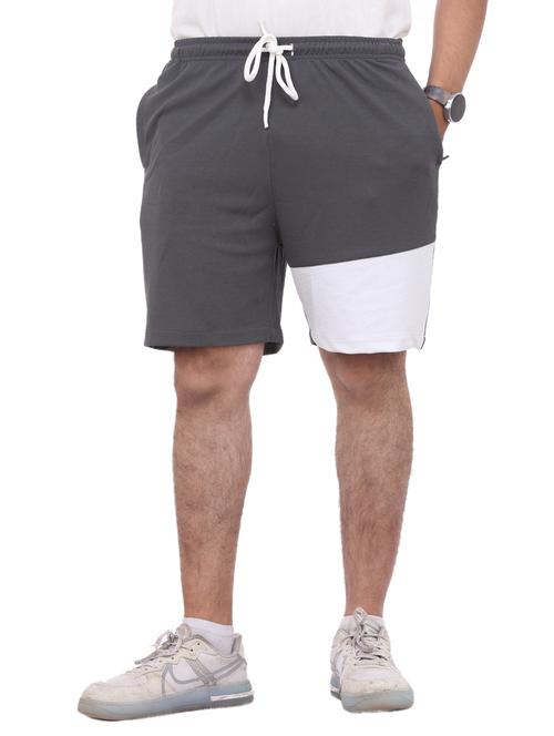 grey color-blocked short - 18389907 - Standard Image - 1