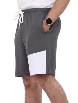 grey color-blocked short - 18389907 - Standard Image - 4