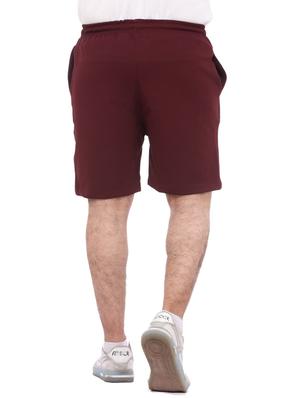 maroon color-blocked short - 18389909 - Standard Image - 3