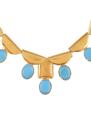 gold brass necklaces and earring - 18390126 - Standard Image - 3