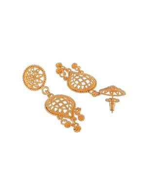 gold brass necklaces and earring - 18390150 - Standard Image - 5