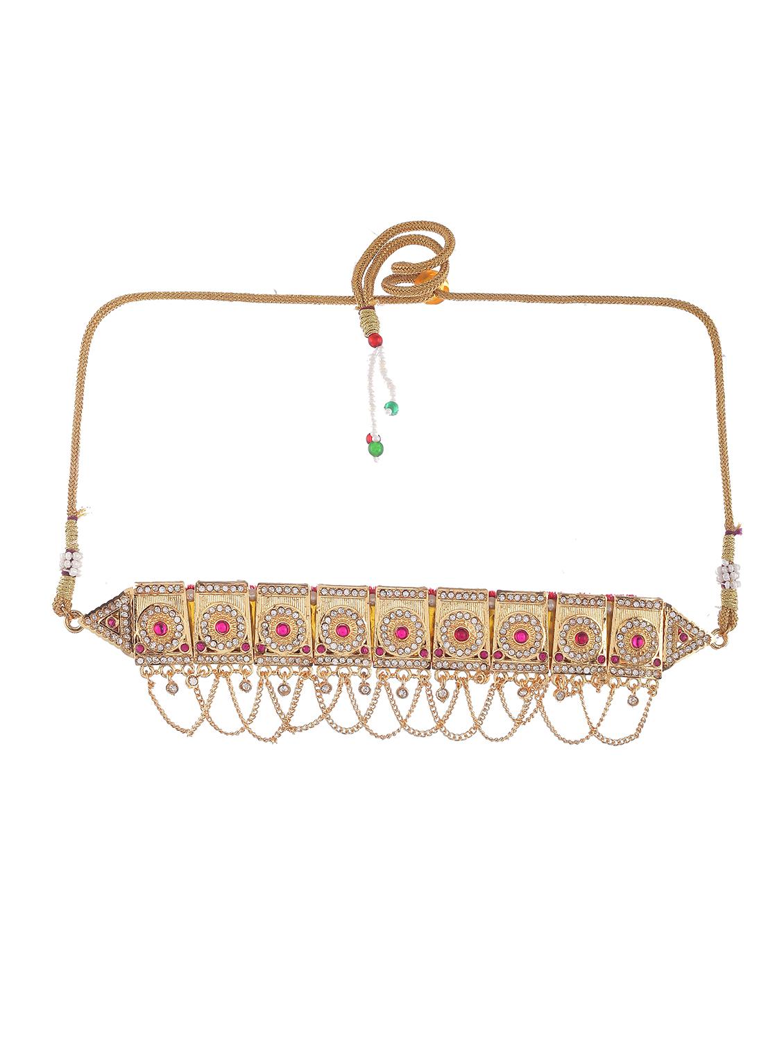gold brass necklaces and earring - 18390273 - Zoom Image - 2