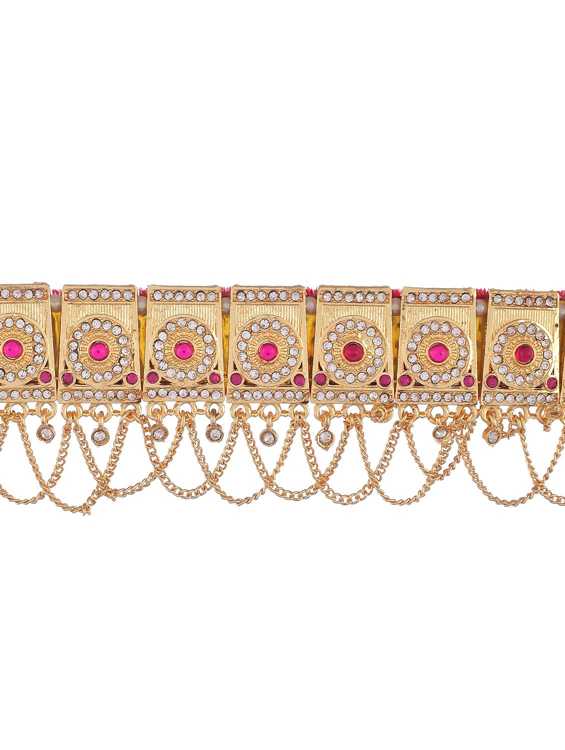 gold brass necklaces and earring - 18390273 - Zoom Image - 3