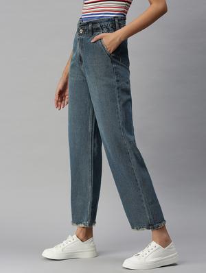 high rise stone wash jean - 18390280 - Standard Image - 2