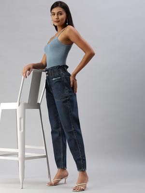 high rise stone wash jean - 18390328 - Standard Image - 4