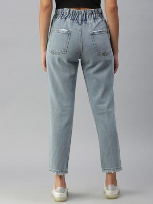 high rise stone wash jean - 18390329 - Standard Image - 3