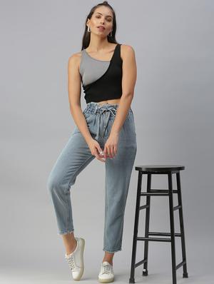 high rise stone wash jean - 18390329 - Standard Image - 4