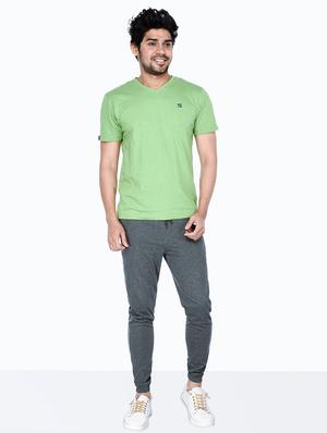 blue melange jogger - 18390387 - Standard Image - 4