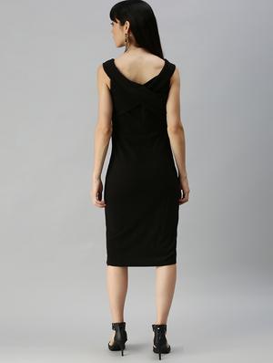 sleeveless solid bodycon dress - 18390396 - Standard Image - 3