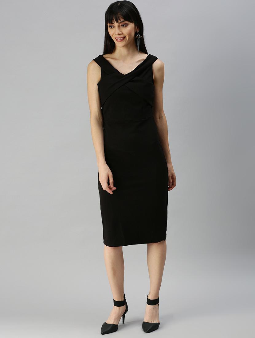 sleeveless solid bodycon dress - 18390396 - Zoom Image - 1