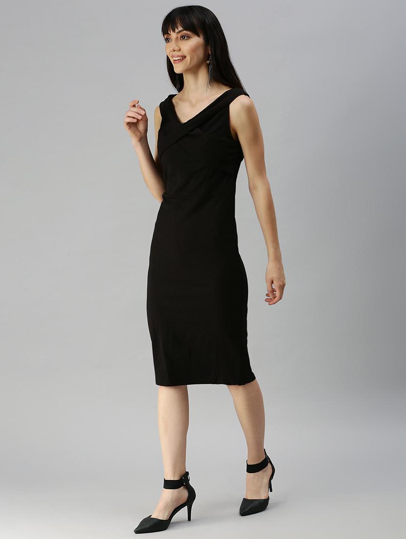 sleeveless solid bodycon dress - 18390396 - Zoom Image - 2