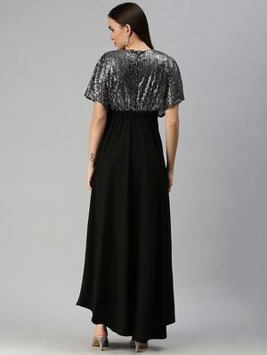 round neck embellished maxi dress - 18390455 - Standard Image - 3