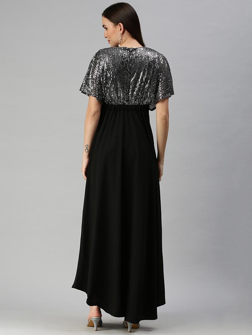 round neck embellished maxi dress - 18390455 - Zoom Image - 3