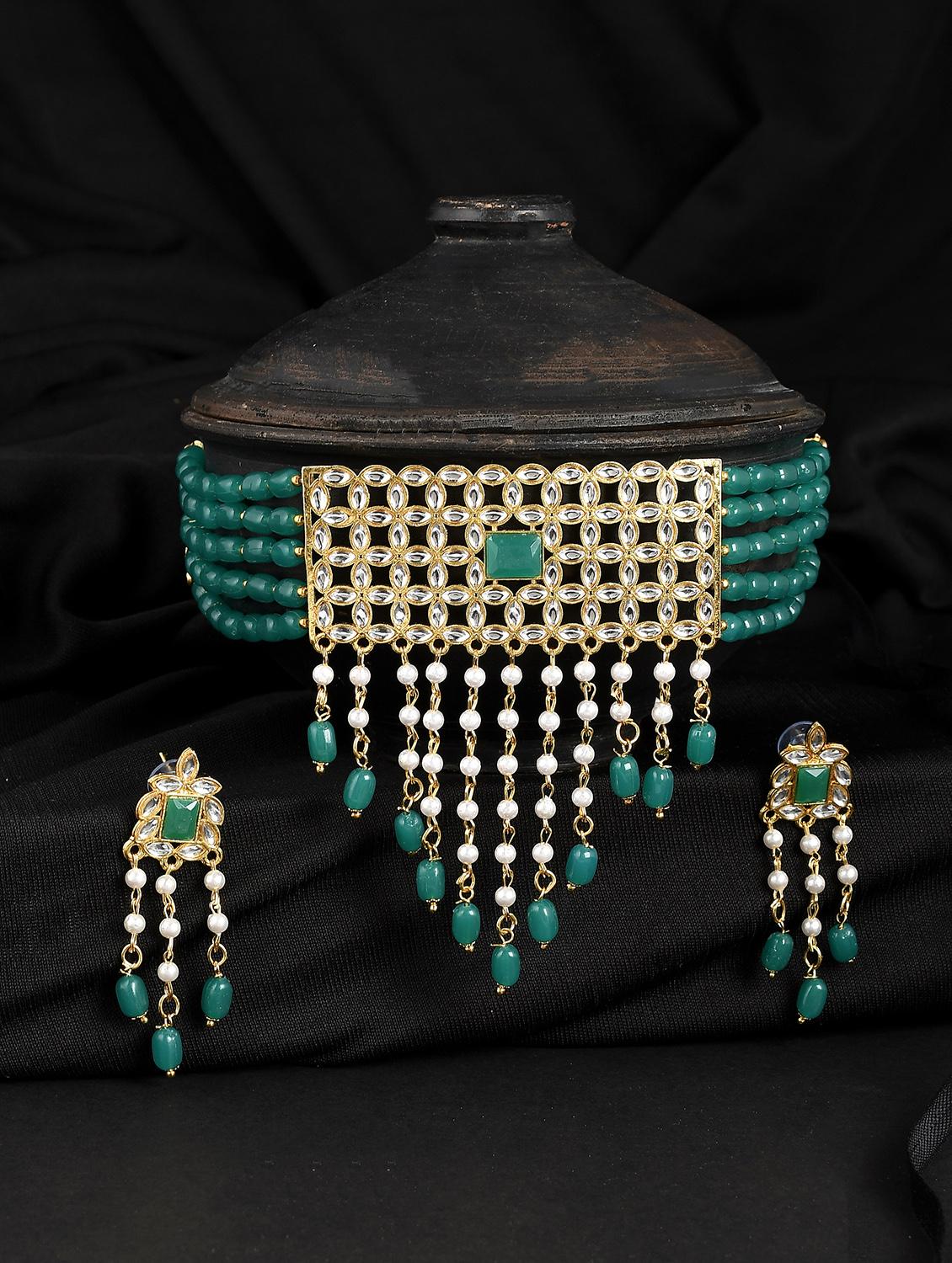 purple brass necklaces and earring - 18390475 - Zoom Image - 2