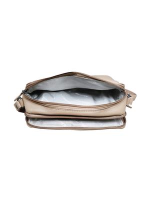 beige solid regular sling bag - 18390554 - Standard Image - 3