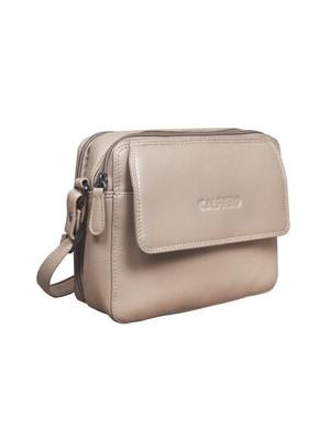 beige solid regular sling bag - 18390554 - Standard Image - 5