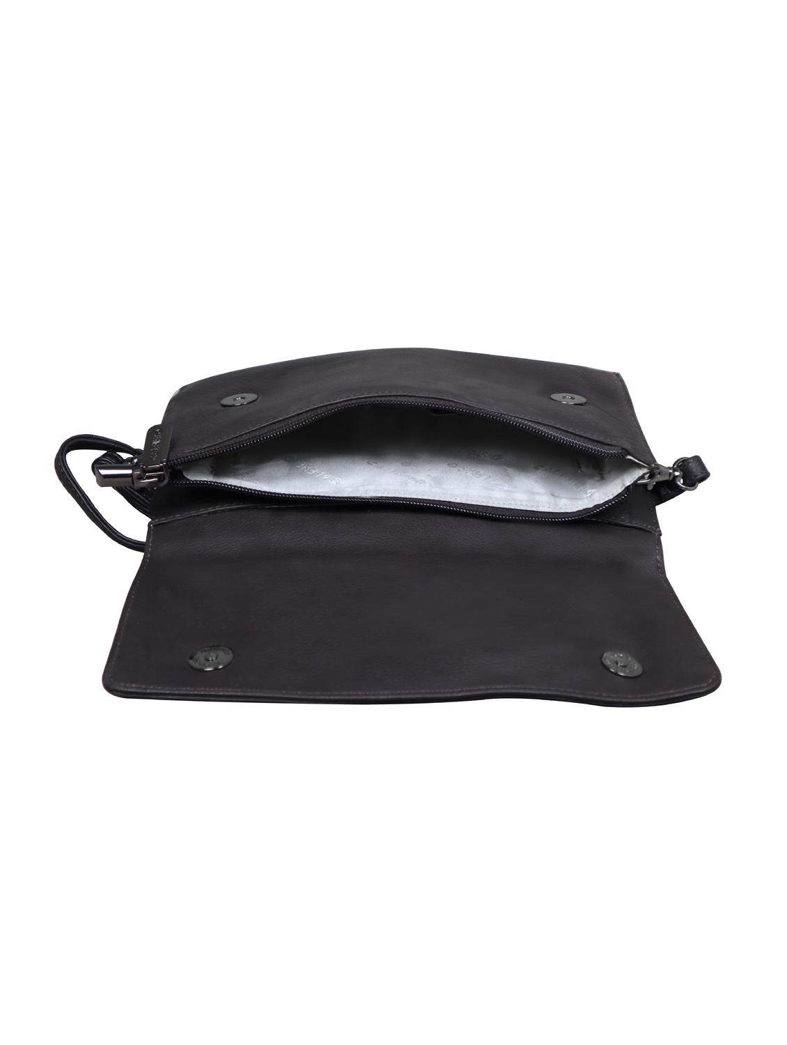 brown solid regular sling bag - 18390614 - Zoom Image - 3