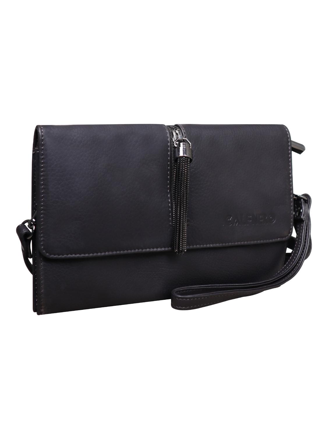 brown solid regular sling bag - 18390614 - Zoom Image - 5