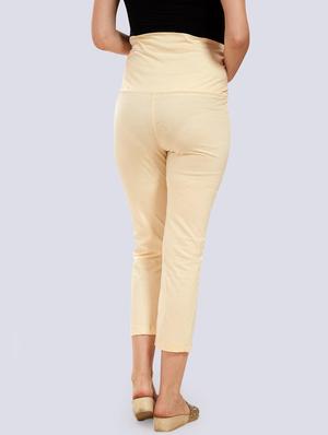 high rise solid trouser maternity wear trouser - 18390702 - Standard Image - 3
