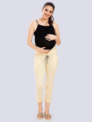 high rise solid trouser maternity wear trouser - 18390702 - Standard Image - 4
