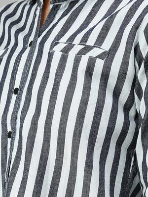 shirt collar striped regular shirt - 18390864 - Standard Image - 5