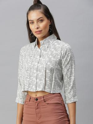 shirt collar printed regular shirt - 18390866 - Standard Image - 2