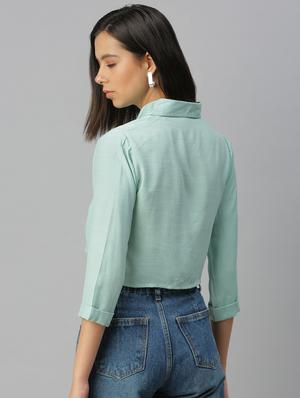 shirt collar solid regular shirt - 18390869 - Standard Image - 3
