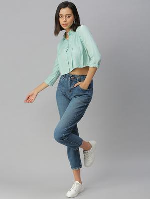 shirt collar solid regular shirt - 18390869 - Standard Image - 4